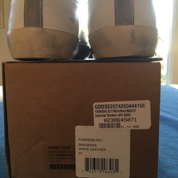 Golden Goose Superstar w Anklet White/Multi 37 NIB - Picture 3 of 8